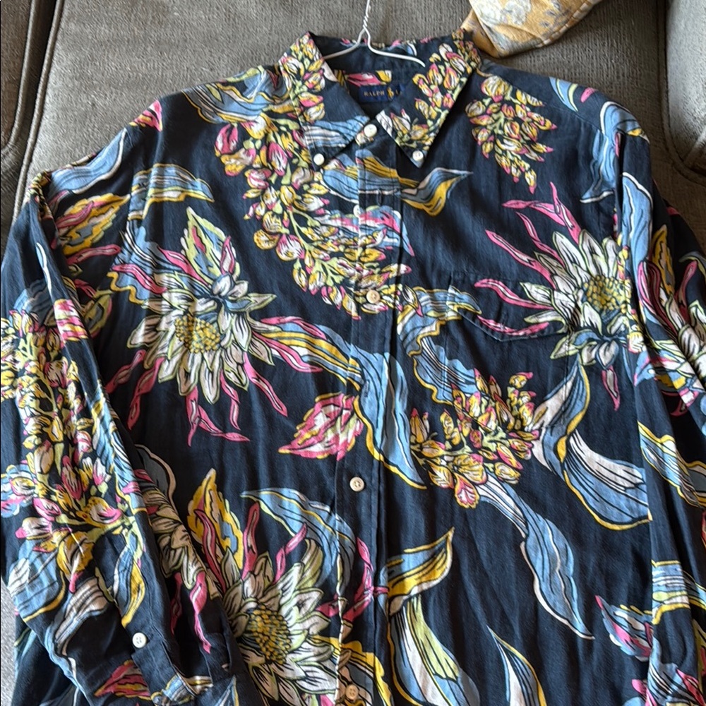 Ralph Lauren Black Floral Men's Shirt